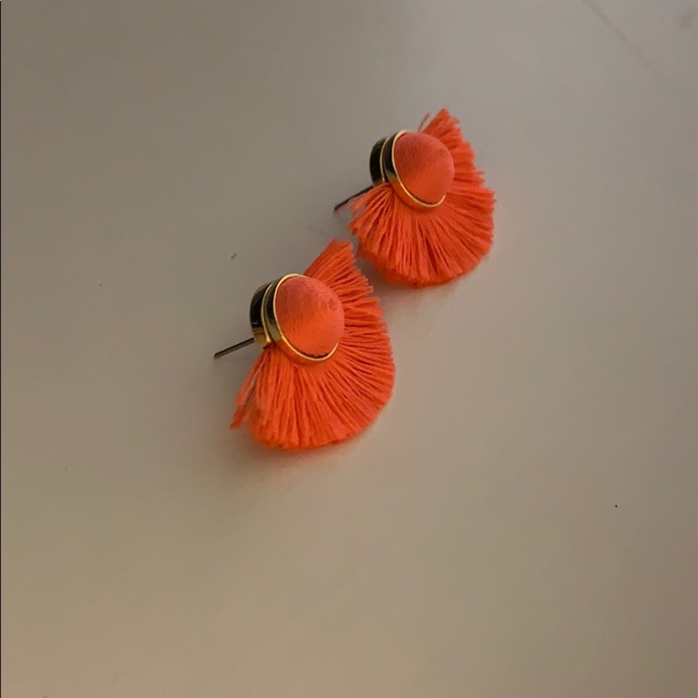 BAUBLEBAR summer fun fringe pink peach orange gold earrings NEW - Picture 5 of 8